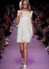 Sandals to a white dress short