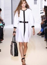 Bulky bag to white dress