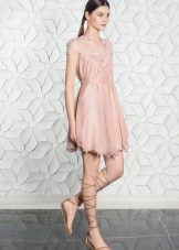 Beige dress and gladiators