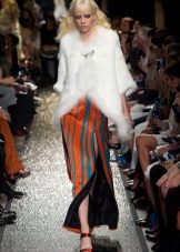 Fur Cape to a long spring dress