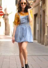 Shirt bright for denim sundress dress