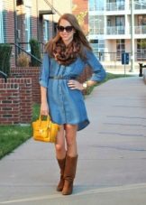 Bag to denim short dress