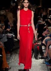 Red bag to a red sheath dress