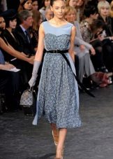 Gray dress in retro style