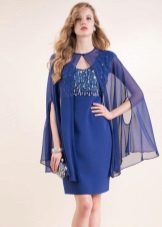 light cape to blue dress