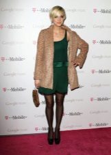  Green dress with leopard print bag