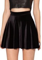 Silk black skirt sun