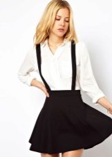 Sun skirt combined with a classic white top