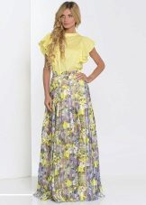 long skirt and ruched top