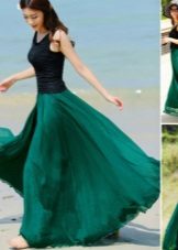 dark green skirt