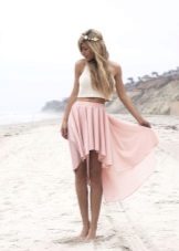 light summer skirt on slim girl