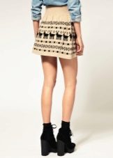 Knitted mini skirt