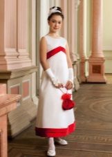 Christmas dress for girls with a high waist