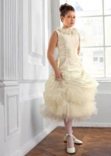 Christmas dress for girls with a fluffy skirt