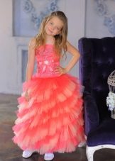 New Year's dress for the girl multilayered