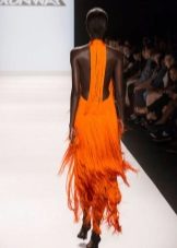 Fringed dress at a fashion show