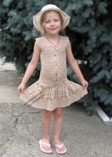 Knitted summer dress for girls 5 years