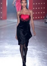 Short velor sheath dress