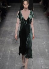 Dress from velor green