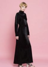 Black velor dress