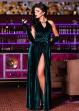 Emerald Velor Dress