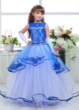 Chic ball gown for girls blue