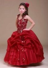 Smart claret ball dress for the girl