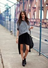 asymmetric skirt in comfort style