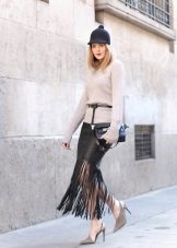 Fringed Long Skirt