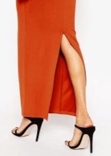 Skirt with a slit at the back