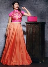 Long skirt sun to the floor for women with a figure like a rectangle