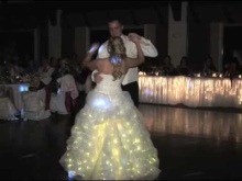 wedding dress with LEDs - the real photo from the wedding