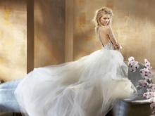 Open back in a sexy lush dress