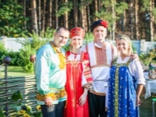 Wedding celebration in the style of a la rus