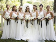 White dresses for bridesmaids