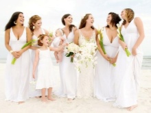 White dresses for bridesmaids