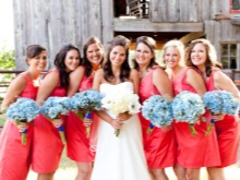 Hot Pink Bridesmaid Dresses