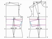 Tuck closure on a Greek dress pattern
