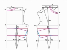 Making tuck on the pattern of the Greek dress