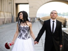 White and black dress in rock style