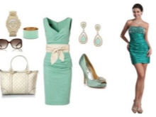 Mint-colored dress bag