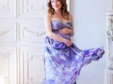 Lilac dress for photoshoot pregnant