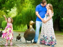 Photoshoot pregnant in the park