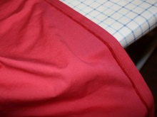 Processing the bottom of the prom dress