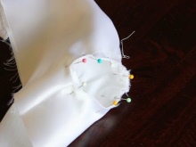 Knitting a baptismal dress