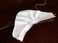 Stitching on the sleeve