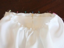 Stitching skirt layers