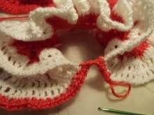 Knitting a dress with a yoke for girls 1-3 years old - step 6