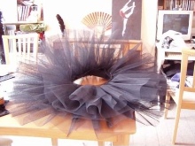 Wrong side of the skirt-pack on the dress