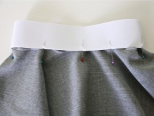 Elastic waistband for half skirt